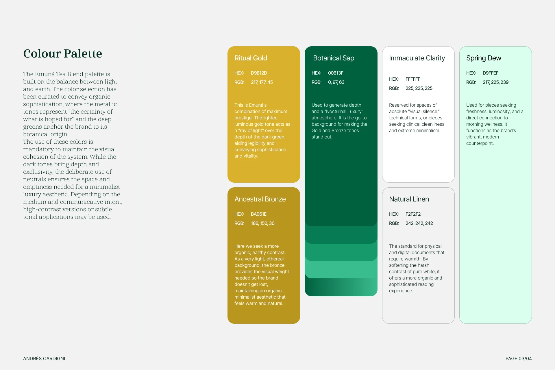 Emuná colour palette