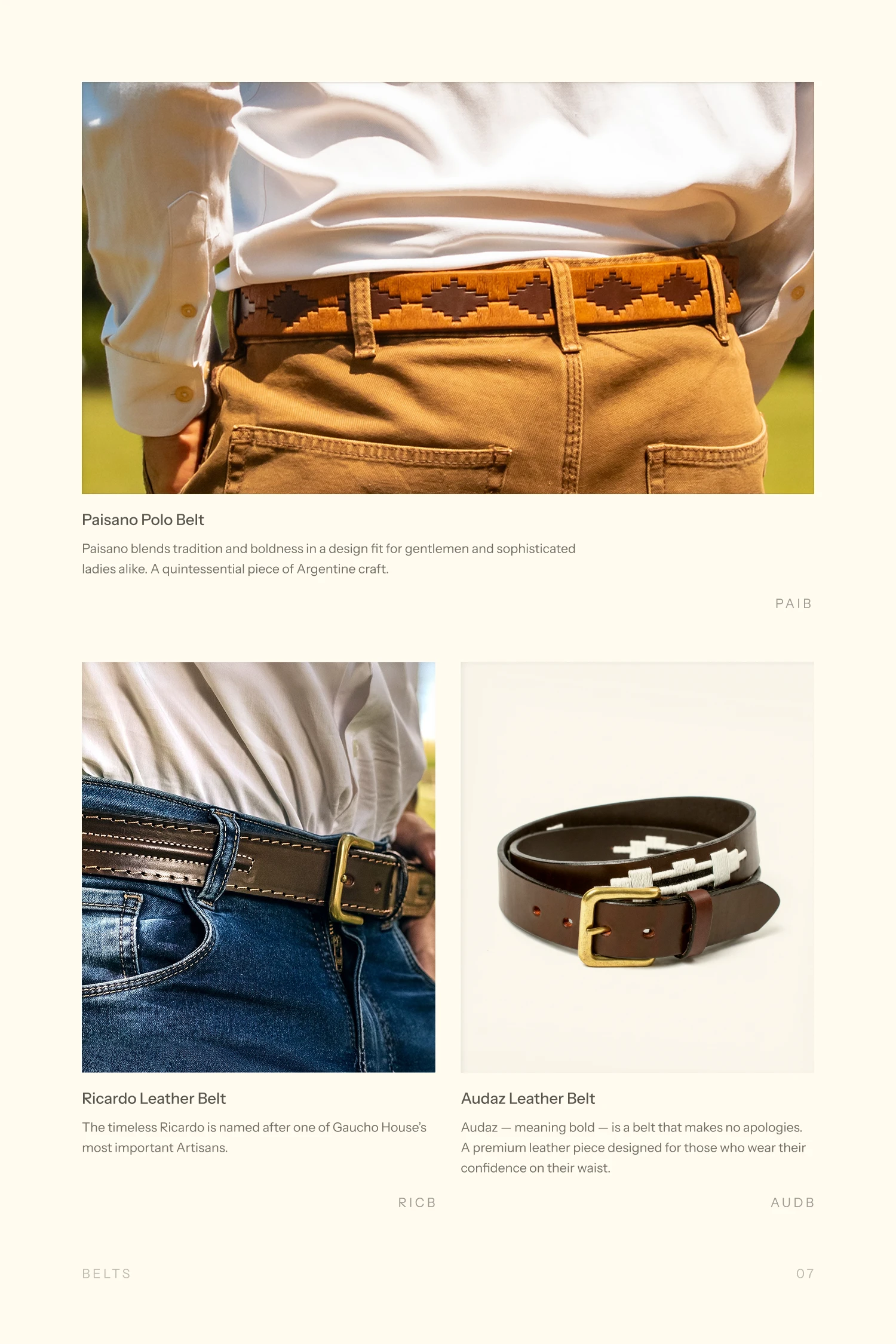 Gaucho House catalog page 12
